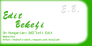 edit bekefi business card